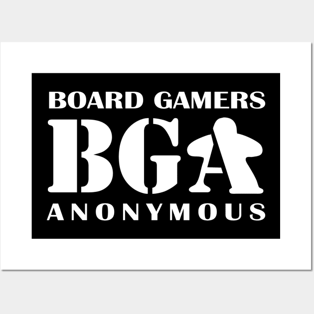 Official Board Gamers Anonymous White 2.0 Wall Art by Board Gamers Anonymous